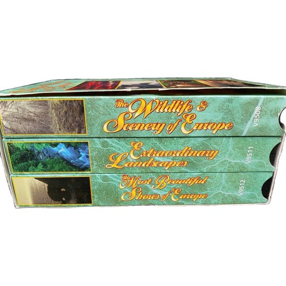 The Natural Wonders of Europe Giants of Europe VHS 3-Tape Set Good Condition - Picture 1 of 10